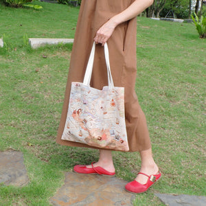 StephyDesignHK WorldMap Printed Tote Bag 