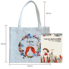 Load image into Gallery viewer, StephyDesignHK  Fat Cat and Guinea Pig Cotton Canvas Bag /  Tote Bag

