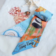 Load image into Gallery viewer, StephyDesignHK   [Hong Kong Souvenirs Gift] Hong Kong Mountain &amp; sea Twilly scarf Gift Set

