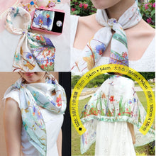 Load image into Gallery viewer, [Mother's Day Gift Box] Orchid silk scarf set for The Best Mother, Mother-in-law &amp; Grandma.
