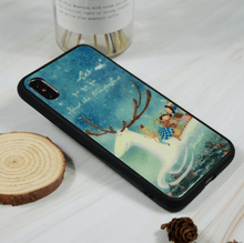 Load image into Gallery viewer, StephyDesignHK &quot;fancy deer&#39; Tempered Glass Phone Case for iPhone X/XsMax/XS/XR
