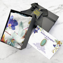 Load image into Gallery viewer, StephyDesignHK 【Orchid】♥Mother and Daughter♥Mother&#39;s Day Gift Silk Scarf Gift Box
