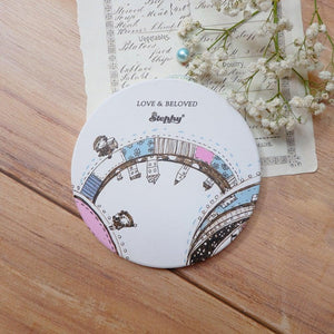 StephyDesignHK Childhood ceramic coaster /4 in gift box set / Customized gift