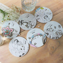 Load image into Gallery viewer, StephyDesignHK Childhood ceramic coaster /4 in gift box set / Customized gift
