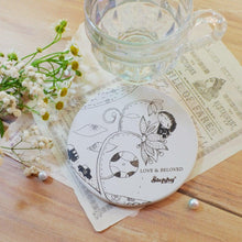 Load image into Gallery viewer, StephyDesignHK childhood childlike fresh literature and art ceramic absorbent coaster / can be customized
