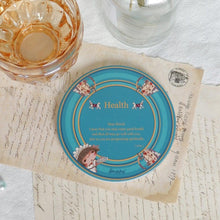 Load image into Gallery viewer, StephyDesignHK Wish good health Ceramic Coasters, Placemats / 4 Gift Box Set /Customized Gifts
