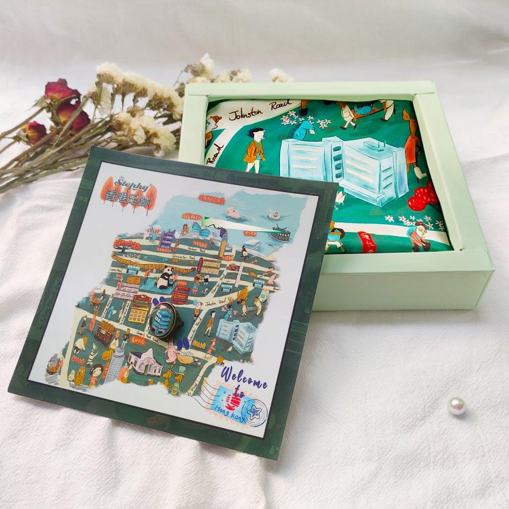 Hong Kong scarf gift set