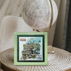 StephyDesignHK "Hong Kong story" silk scarf with scarf ring gift box