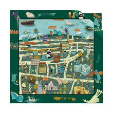 Load image into Gallery viewer, StephyDesignHK &quot;Hong Kong story&quot; silk scarf with scarf ring gift box
