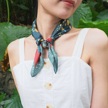 Load image into Gallery viewer, StephyDesignHK May birthday stone silk scarf and silk scarf ring gift set
