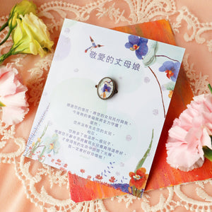 For mother-in-law --- orchid silk scarf with silk scarf buckle gift box [Mother's Day gift box] silk scarf gift box