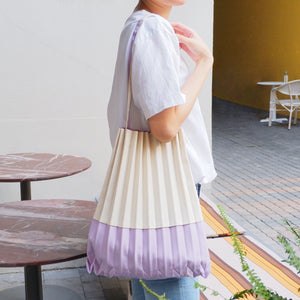 StephyDesignHK group buy discount combination~ Double color tote bag/pleated-bag /handbag/shopping light shoulder bag