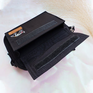 StephyDesignHK Black Multi-layer Crossbody Bag / Waterproof Storage Cloth Bag / Mini size crossbody bag