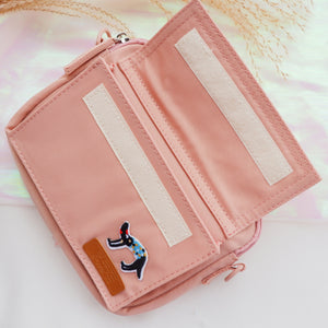 StephyDesignHK Pink Multi-layer Crossbody Bag / Waterproof Storage Cloth Bag / Mini size hangbag