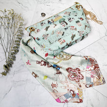 Load image into Gallery viewer, StephyDesignHK Set of 4  Scarf +  + Scarf Ring + Dual-purpose Crossbody Bag / Clutch Bag 
