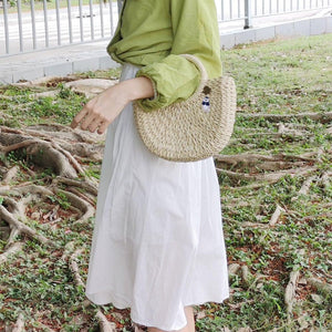 straw crossbody bag -Stephydesignhk