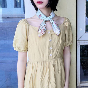 StephyDesignHK 手繪迷宮絲巾連絲巾扣可愛禮物套裝
