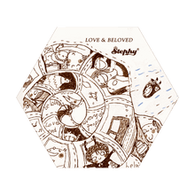 Load image into Gallery viewer, StephyDesignHK Childhood ceramic coaster /4 in gift box set / Customized gift
