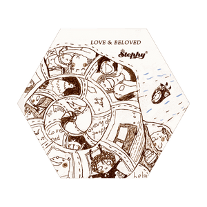 StephyDesignHK Childhood ceramic coaster /4 in gift box set / Customized gift