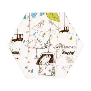StephyDesignHK Childhood ceramic coaster /4 in gift box set / Customized gift