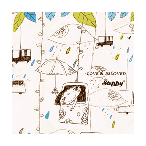 StephyDesignHK Childhood ceramic coaster /4 in gift box set / Customized gift