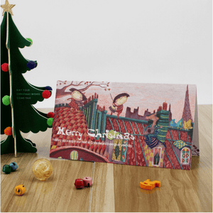 StephyDesignHK 童真故事聖誕卡4張一套 - 聖誕節/交換禮物/聖誕賀卡套裝
