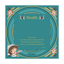 Load image into Gallery viewer, StephyDesignHK Wish good health Ceramic Coasters, Placemats / 4 Gift Box Set /Customized Gifts
