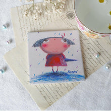Load image into Gallery viewer, StephyDesignHK Spring, summer, autumn and winter hand-painted ceramic coaster I thermal pad / [Customized gift]
