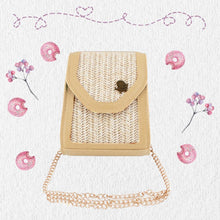Load image into Gallery viewer, stephy  straw crossbody bag

