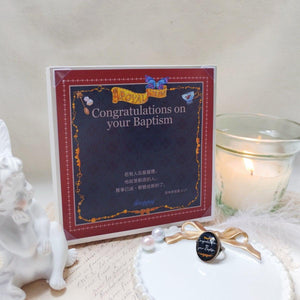 StephyDesignHK [客製化禮物]~Congrats on your Baptism ~ 洗禮祝賀禮物~絲巾及絲巾扣禮盒套裝