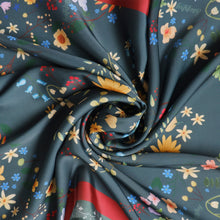Load image into Gallery viewer, StephyDesignHK Vintage Floral  Hand-painted Scarf with Scarf Ring Gift Box
