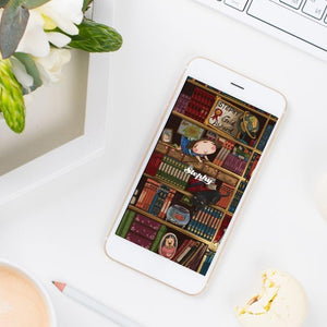 "Cute STEPHY -BookShop" Free iPhone wallpaper download