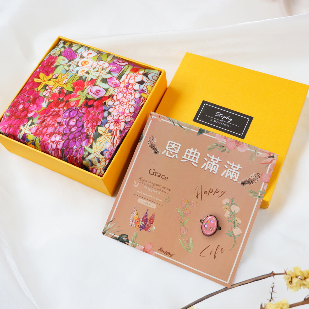 StephyDesignHK [Blessing Gift Box] Grace Scarf Gift Box Set | Customized Blessing Gift