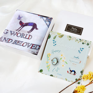 StephyDesignHK ~【Blessing Gift Box】~Laugher 
 Scarf Gift Box Set | Customized Blessing Gift