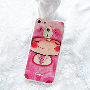 StephyDesignHK pink rabbit Shockproof Bumper Phone case for iPhone 7/8 