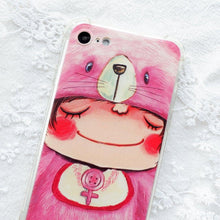 Load image into Gallery viewer, StephyDesignHK Pink rabbit Shockproof Bumper Phone case for iPhone 14/13/12
