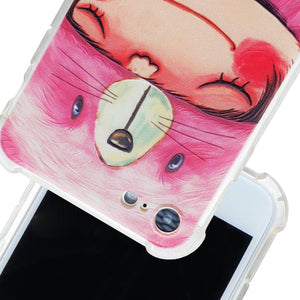 StephyDesignHK Pink rabbit Shockproof Bumper Phone case for iPhone 14/13/12