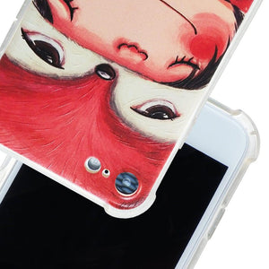 StephyDesignHK- Red raccoon Back Strap / Crossbody Lanyard Anti-collision Airbag Phone Case for iPhone 15/14/13/12