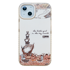 StephyDesignHK Travel with You Milk Tea Color Double-layer Two-color Transparent Phone Case iPhone  11/11 Pro/11 Pro Max [Customized]