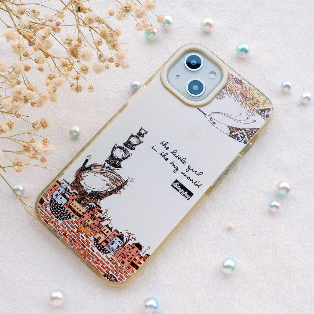 StephyDesignHK Travel with You Milk Tea Color Double-layer Two-color Transparent Phone Case iPhone 13/12 Full Series [Customized]