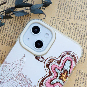 StephyDesignHK 綻放夢境 奶茶色雙層雙色透明手機殼 iPhone 全系列 【客製化】