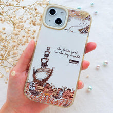 Load image into Gallery viewer, StephyDesignHK Travel with You Milk Tea Color Double-layer Two-color Transparent Phone Case iPhone 13/12 Full Series [Customized]
