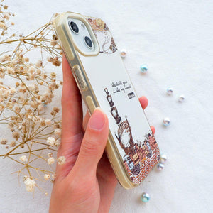 StephyDesignHK 與你遨遊 奶茶色雙層雙色透明手機殼  iPhone 15/14/13/12全系列 【客製化】