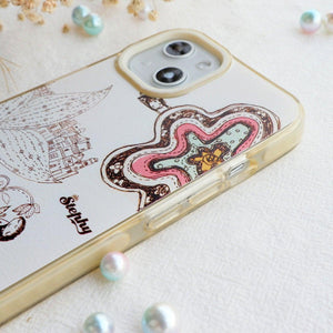 StephyDesignHK - Milk Tea Double Layer Two-color Transparent Phone Case for iPhone 14/13/12 【Customized】