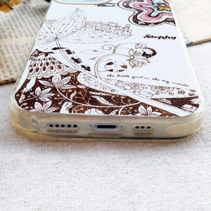 StephyDesignHK 綻放夢境 奶茶色雙層雙色透明手機殼 iPhone 全系列 【客製化】