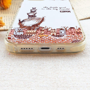 StephyDesignHK Travel with You Milk Tea Color Double-layer Two-color Transparent Phone Case iPhone  11/11 Pro/11 Pro Max [Customized]