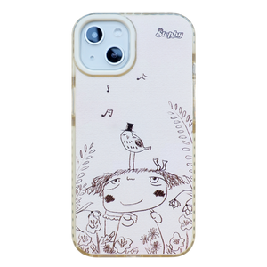 StephyDesignHK Simple Daily--Milk Tea Double Layer Two-color Transparent Phone Case for iPhone 14/13/12 【Customized】