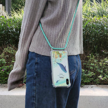 Load image into Gallery viewer, StephyDesignHK Dolphin Lanyard Strap Anti-collision Airbag Phone Case iPhone 14/13/12 【Customized】
