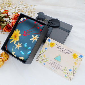 StephyDesignHK 【Viola】♥ To My  Beautiful Godmother ♥ Mother's Day Silk Scarf Gift Box