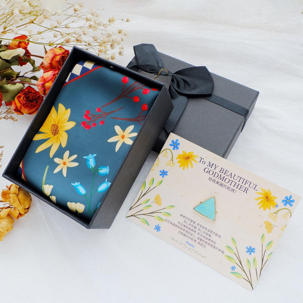 StephyDesignHK 【如意花】♥給我美麗的乾媽♥ 絲巾禮盒